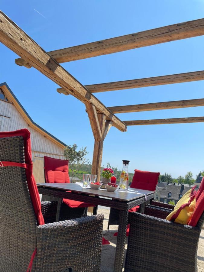Chalet-Ferienwohnung Giebeltraum, 115 Qm, Wellness/Fitness/Sauna - Bergroedelhof Feilitzsch Kültér fotó
